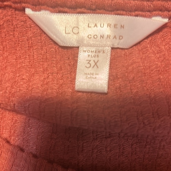 LC Lauren Conard Peach Striped Dress Tie 3X - Picture 6 of 7